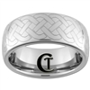 8mm Dome Tungsten Carbide Lasered Ring Design