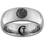 8mm Dome Tungsten Carbide Basketball Design