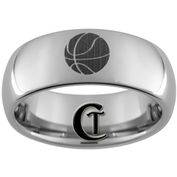 8mm Dome Tungsten Carbide Basketball Design