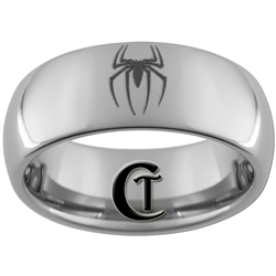 8mm Dome Tungsten Carbide Spiderman Laser Design