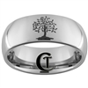 8mm Dome Tungsten Carbide Tree Of Life Ring Design