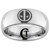 8mm Dome Tungsten Carbide Deadpool Ring Design