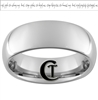 8mm Dome Tungsten Carbide Elvish Love Poem Design Ring.