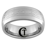 8mm Dome Tungsten Carbide Lasered Celtic Ring Design