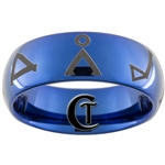 8mm Blue Dome Tungsten Carbide Stargate Design