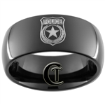 9mm Black Dome Tungsten Carbide Police Design