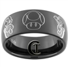 9mm Black Dome Tungsten Carbide Mario Design