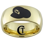 9mm Gold Dome Tungsten Carbide Mario Design