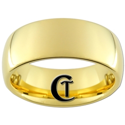 9mm Gold Dome Tungsten Carbide Ring