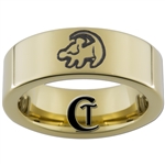 9mm Gold Pipe Tungsten Carbide Lion King Simba Design