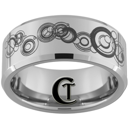 10mm Beveled Tungsten Carbide Doctor Who Design