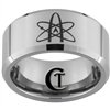 10mm Beveled Tungsten Carbide Atheist Design