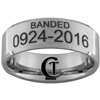 Build Your Own Custom 10mm Beveled Stone Finish Tungsten Carbide Duck Band Design