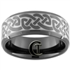 10mm Black Beveled Tungsten Carbide Celtic Design