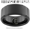 10mm Black Beveled Tungsten Carbide 2015 Salt Lake Comic Con Media Team Ring