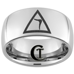 10mm Dome Tungsten Carbide Masonic Yod Design