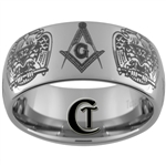 10mm Dome Tungsten Carbide Masonic 32nd Degree Design