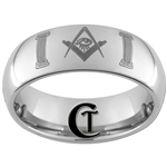 10mm Dome Tungsten Carbide Masonic Pillars Design