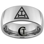 10mm Dome Tungsten Carbide Masonic Design