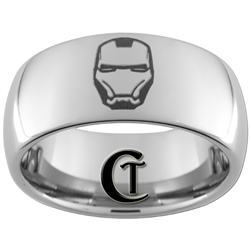 10mm Dome Tungsten Iron Man Ring