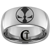 10mm Dome Tungsten Carbide Spawn Design Ring.