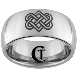 10mm Dome Tungsten Carbide Celtic Love Knot Design
