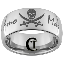 Build Your Own Custom 10mm Dome Tungsten Carbide Pirate and Phrase Design