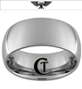 10mm Dome Tungsten Carbide Warhammer 40K Double Aquila Eagle  Design Ring.