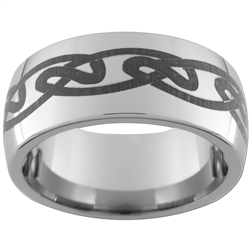 10mm Dome Tungsten Carbide Celtic Design