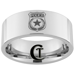 10mm Pipe Tungsten Carbide Police Badge Design