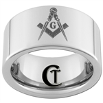 10mm Pipe Tungsten Carbide Masonic Design