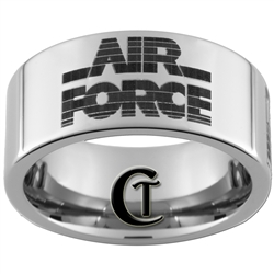 10mm Pipe Tungsten Carbide  Air Force 80's Logo Design.