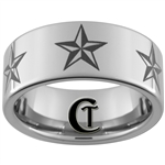 10mm Pipe Tungsten Carbide Nautical Star Design