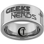 10mm Pipe Tungsten Carbide Custom Geeks Versus Nerds Design