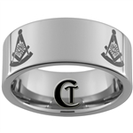 10mm Pipe Tungsten Carbide Masonic Design