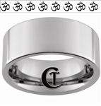 10mm Pipe Tungsten Carbide Polished OM Designed Ring