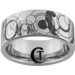 10mm Pipe Tungsten Carbide  Doctor Who Gallifreyan Design.