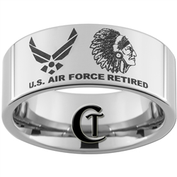 10mm Pipe Tungsten Carbide U.S. Air Force Indian Chief Design.