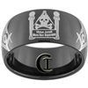 11mm Black Dome Tungsten Carbide Masonic Pillars Design