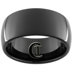 11mm Black Dome Tungsten Carbide Ring