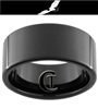 11mm Black Pipe Tungsten Carbide Flying Eagle Design Ring.