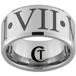 Build Your Own Custom 12mm Beveled Tungsten Carbide Roman Numeral Design