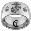 12mm Dome Tungsten Carbide MARINES Symbol & Staff Sergeant Design.