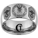 12mm Dome Tungsten Carbide Air Force Seal & Chief Master Sergeant Design.