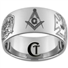 12mm Dome Tungsten Carbide Masonic Images Design