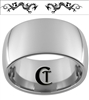 12mm Dome Tungsten Carbide Two Dragons Design Ring.