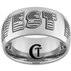 12mm Dome Tungsten Carbide Army American Flag WEST POINT Letters Design Ring.