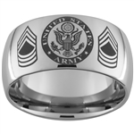 12mm Dome Tungsten Carbide ARMY Crest & Master Sergeant  Design.