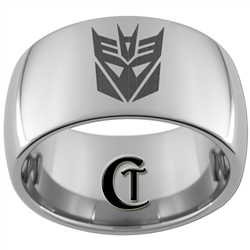 12mm Dome Tungsten Carbide Decepticon Design