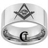 12mm Pipe Tungsten Carbide Masonic Design